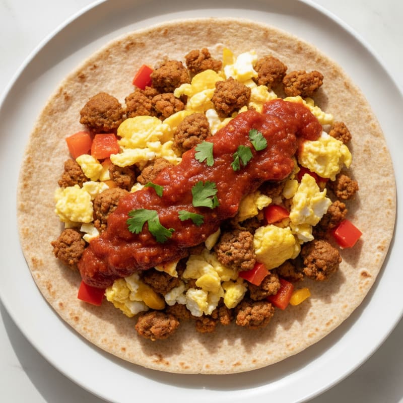 Hearty Chorizo and Egg Breakfast Burrito