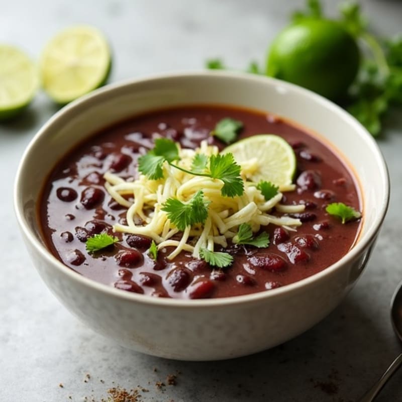 Creamy Black Bean Soup with Fresh Lime