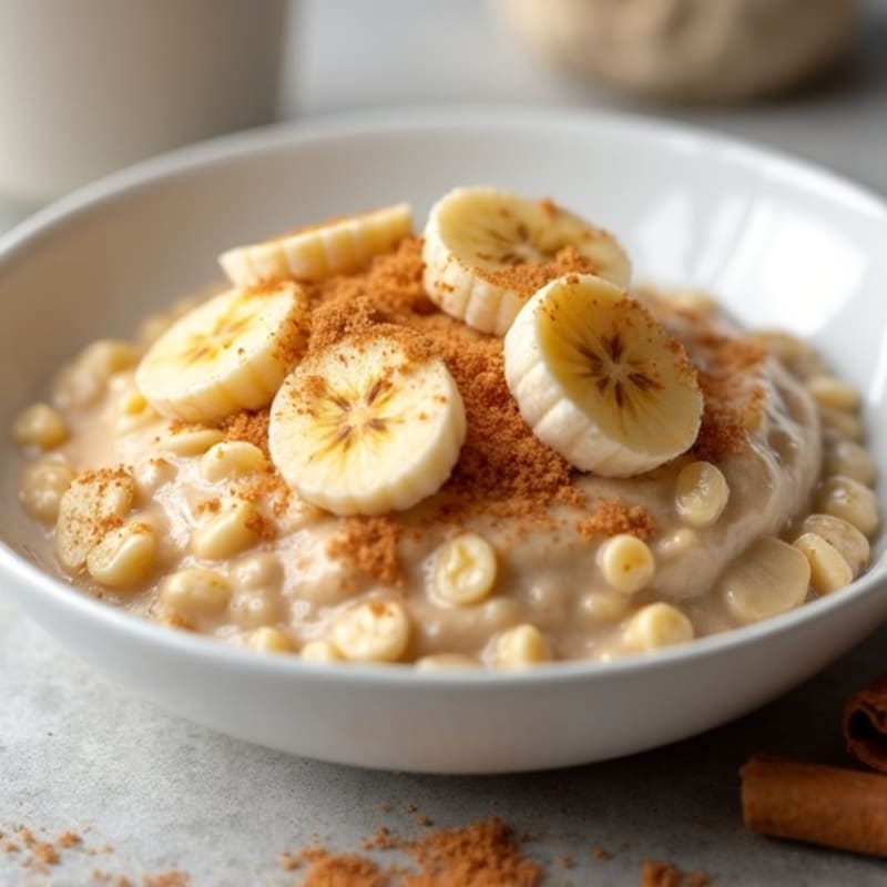 Creamy Spiced Banana Protein Oatmeal