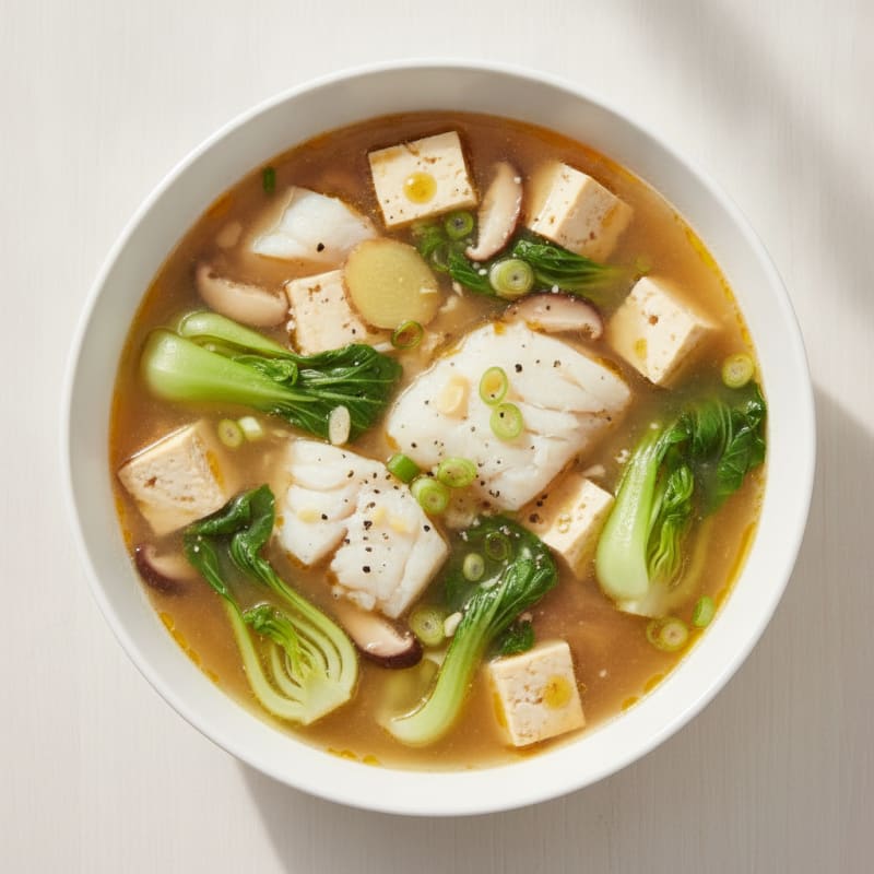 Ginger Fish and Tofu Soup