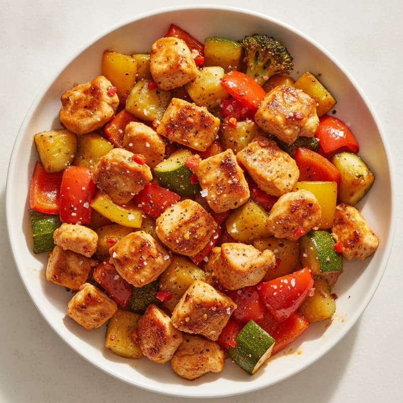 Spicy Chili Chicken with Roasted Vegetables