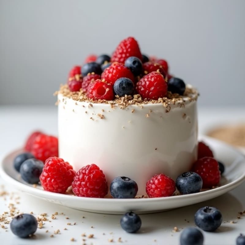 Creamy Greek Yogurt Protein Mousse with Mixed Berries