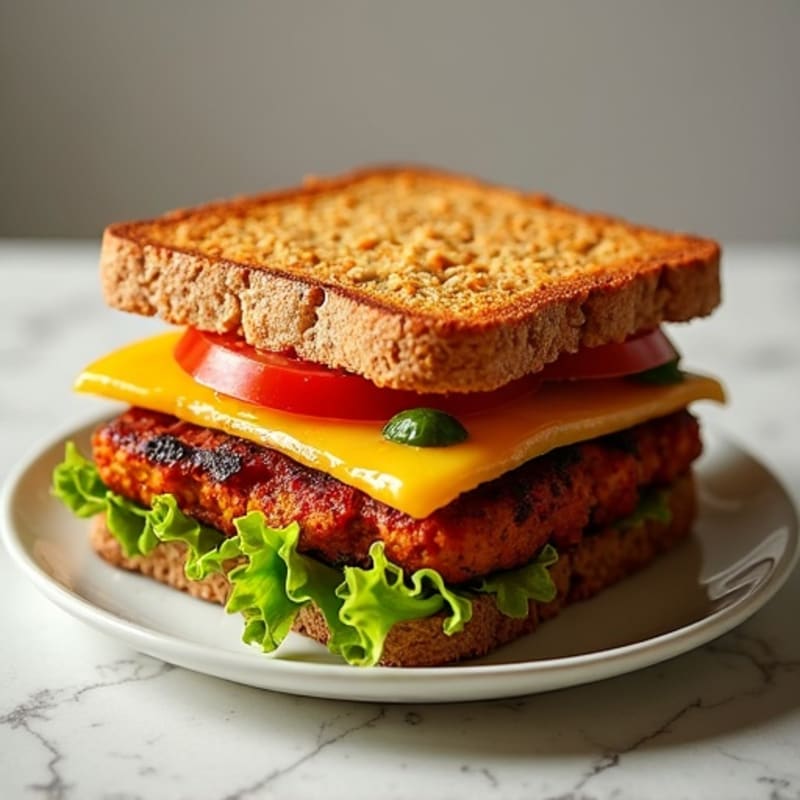 Crispy Tempeh Smoky BBQ Sandwich