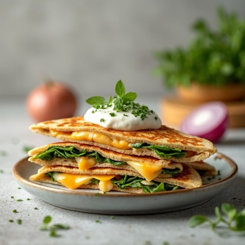 Crispy Tuna Melt Quesadilla with Fresh Herbs