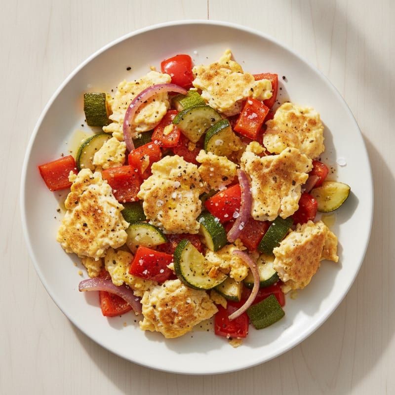 Savory Protein-Packed Roasted Vegetable Scramble
