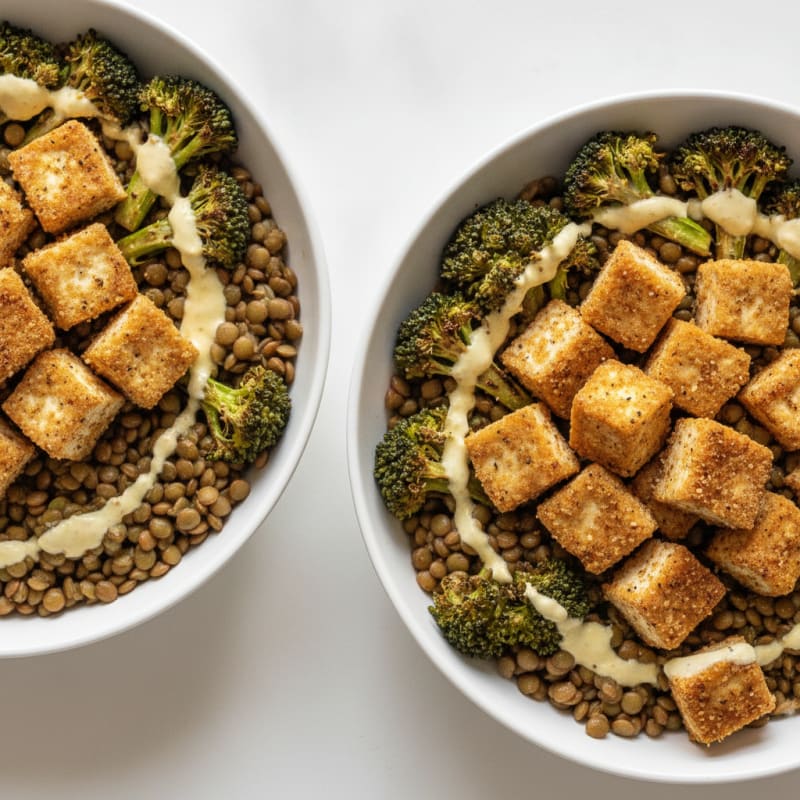 Lentil and Vegetable Meal Prep Bowls
