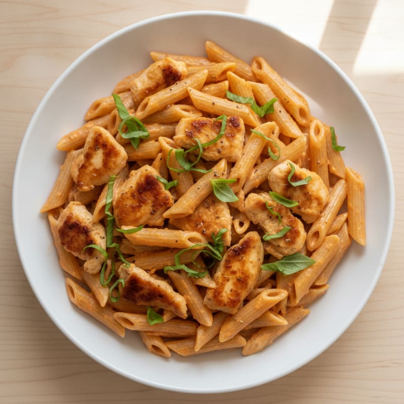 Chicken Penne with Tomato Cream Sauce