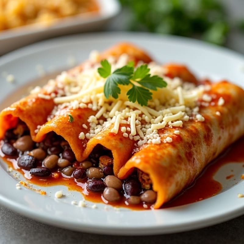 Baked Chicken and Black Bean Enchiladas