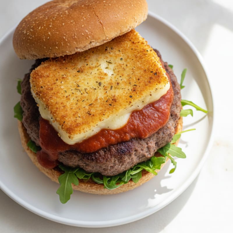 Mozzarella Stick Beef Burger