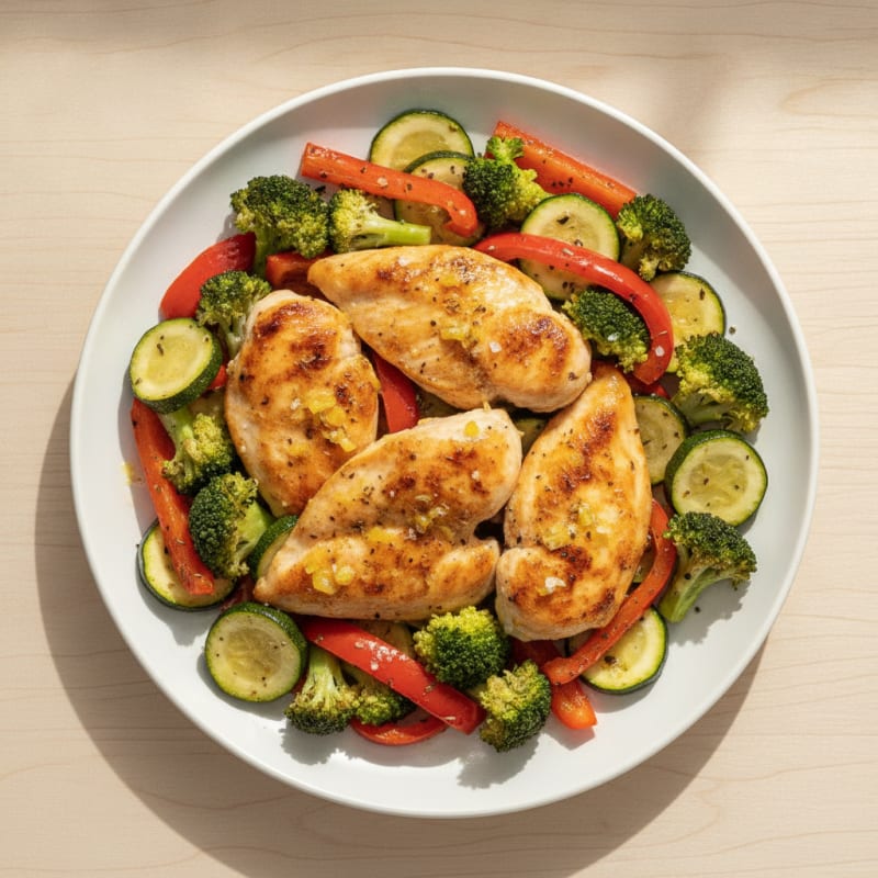 Lemon Herb Roasted Chicken and Veggies