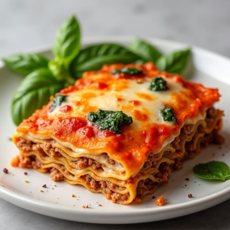 Hearty Lean Ground Beef and Creamy Ricotta Baked Lasagna
