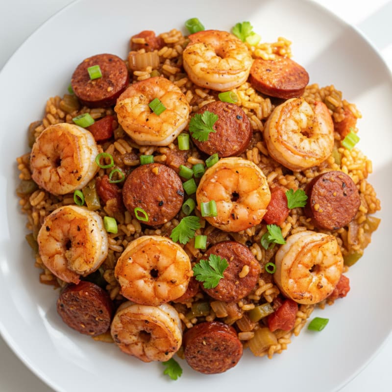 Smoky Creole Shrimp and Sausage Jambalaya