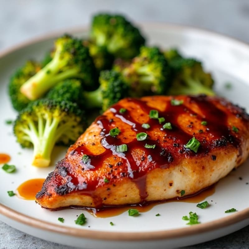 Sticky Baked Teriyaki Chicken with Roasted Broccoli