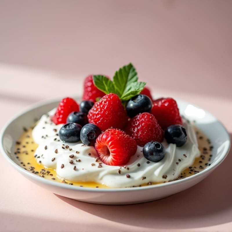 Greek Yogurt with Chia Seeds and Mixed Berries