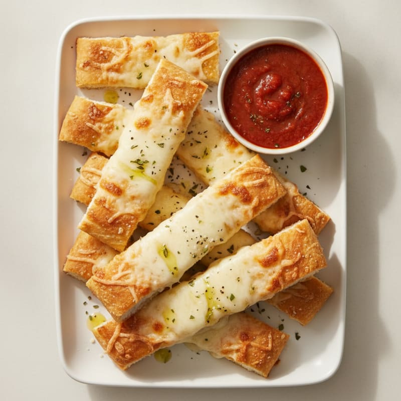 Cheesy Garlic Breadsticks with Marinara