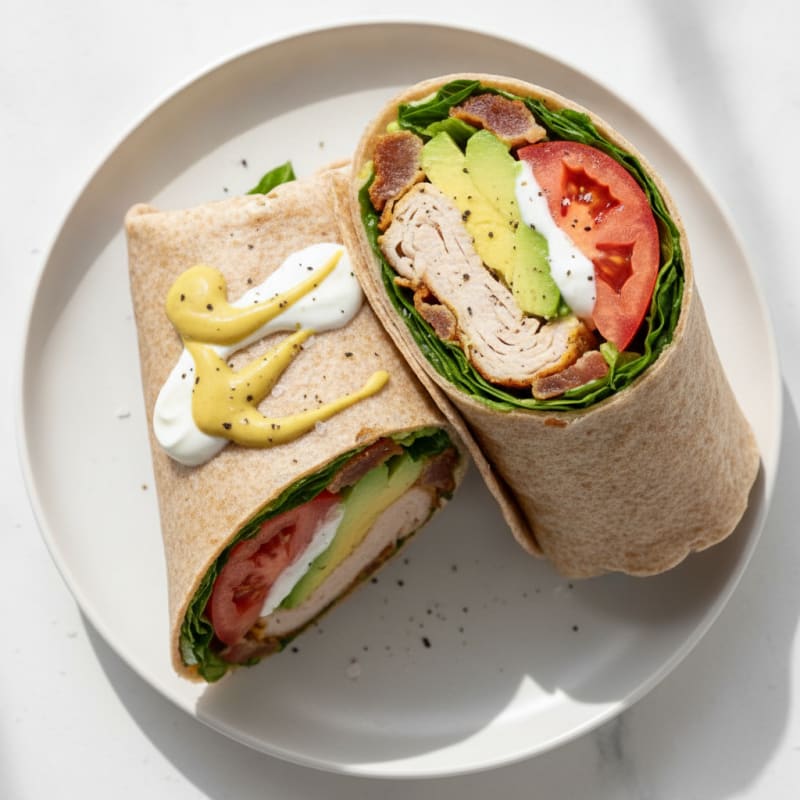 Turkey Club Protein Wrap