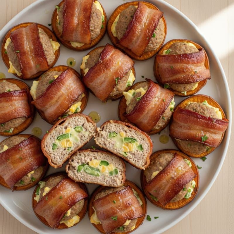 Bacon-Wrapped Jalapeño Popper Sliders