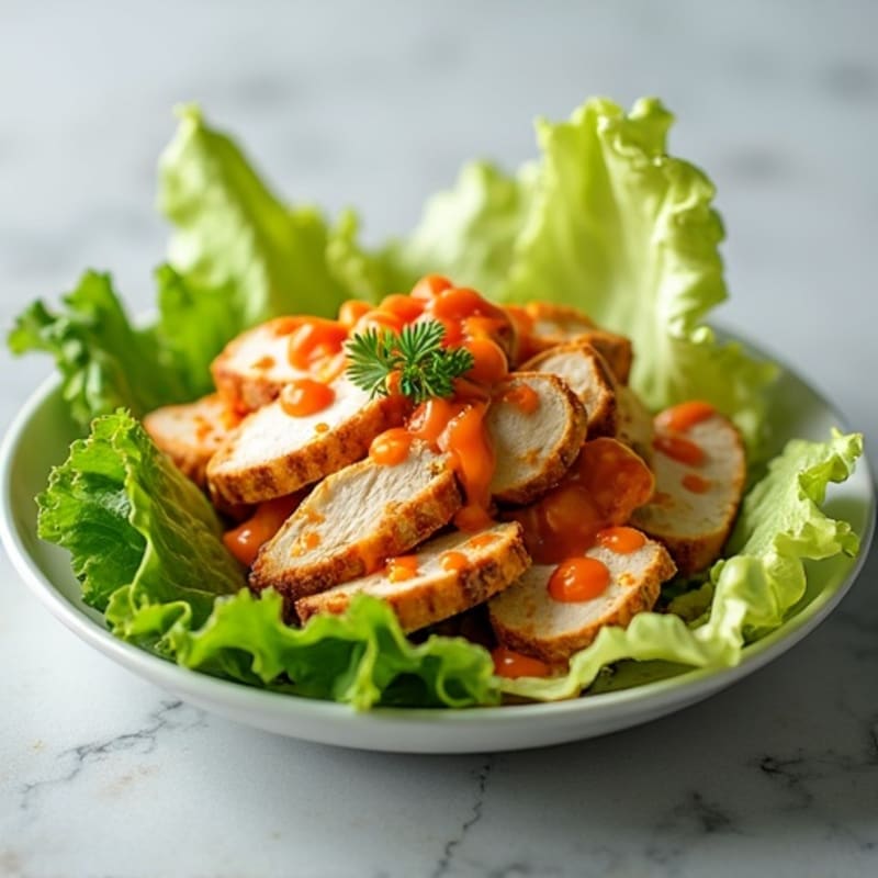 Spicy Buffalo Ranch Chicken Lettuce Wrap