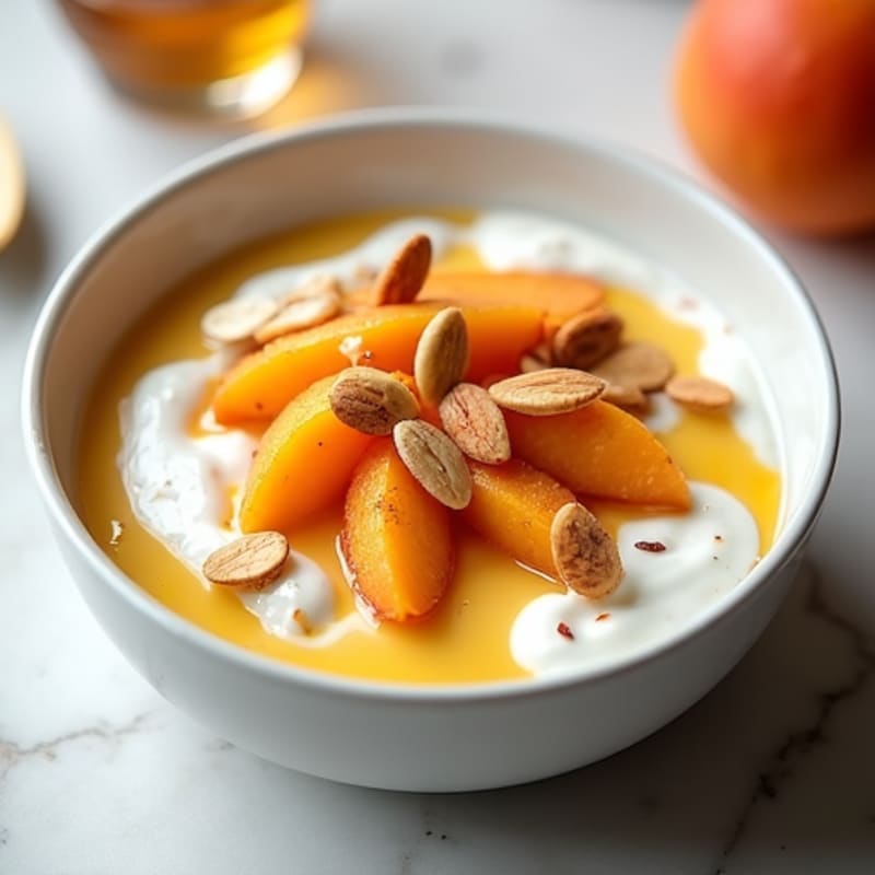Honey-Drizzled Apricot Greek Yogurt Bowl with Toasted Almonds