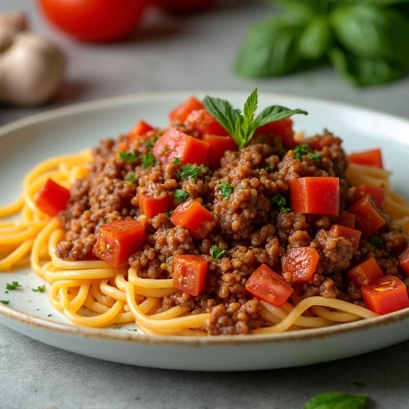 Saucy Lean Ground Beef with Tangy Tomato Sauce