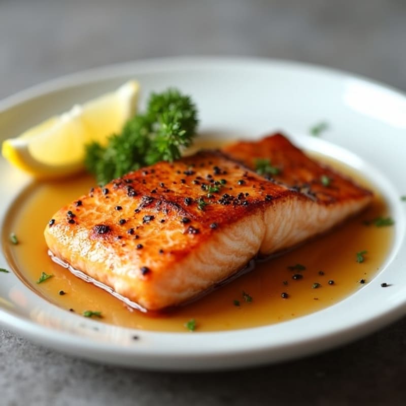 Sweet Maple-Glazed Pan-Seared Salmon