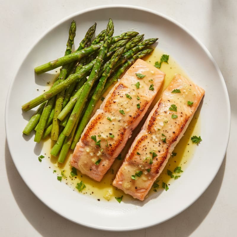 Lemon Herb Grilled Salmon with Asparagus
