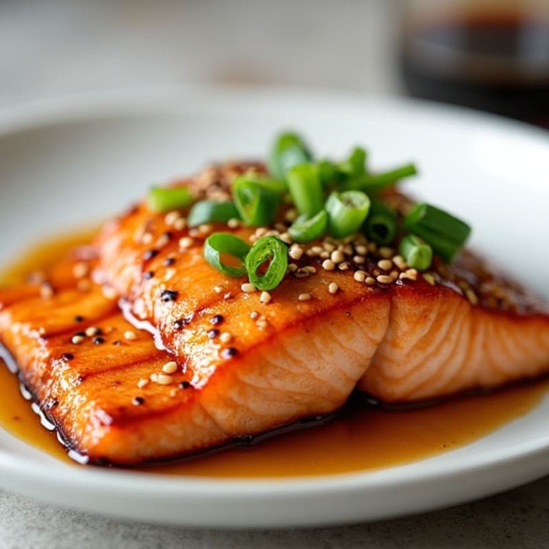 Honey-Ginger Glazed Salmon with Sesame