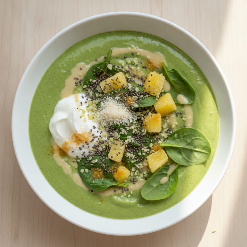 Iron-Rich Spinach Pineapple Green Smoothie