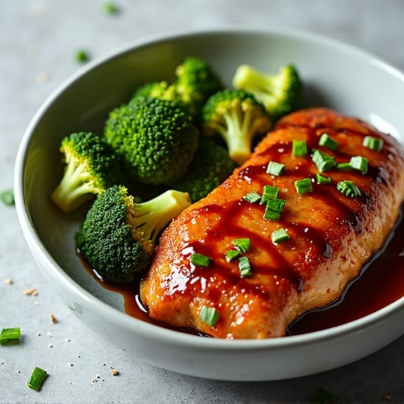 Pan-Seared Teriyaki Chicken with Roasted Broccoli