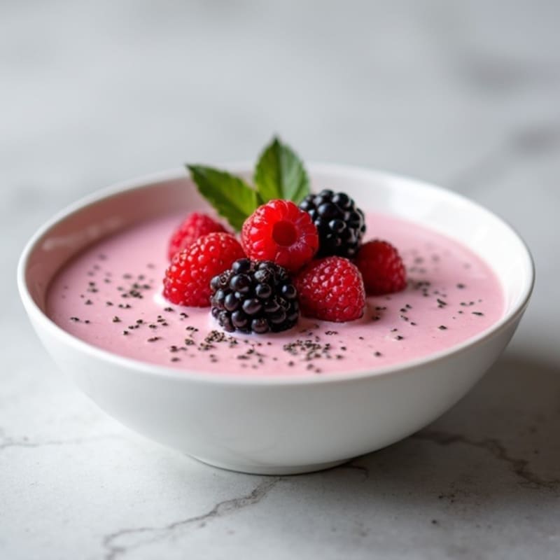 Creamy Greek Yogurt Protein Mousse with Mixed Berries