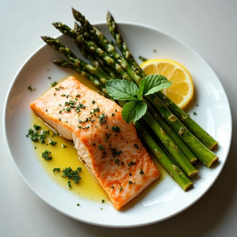 Lemon-Herb Baked Salmon with Roasted Asparagus