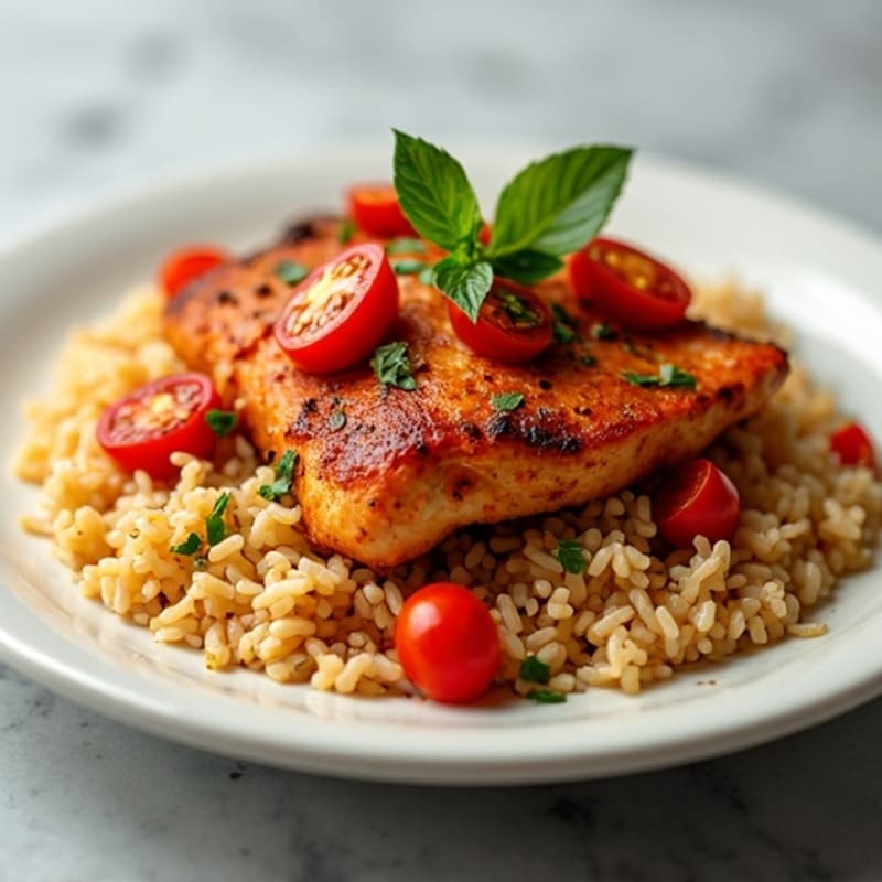 Spicy Tomato-Braised Chicken with Fragrant Rice