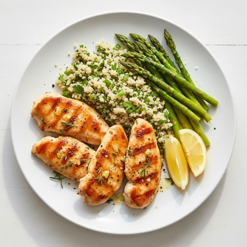 Pan-Seared Chicken Tenderloin with Herbed Quinoa
