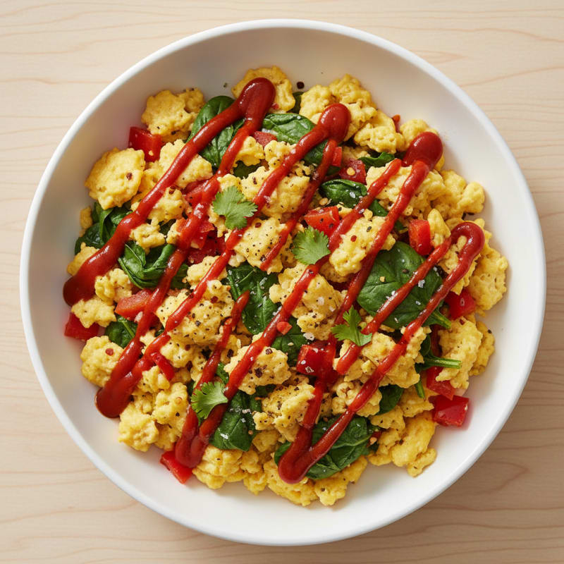Spicy Scrambled Eggs Protein Bowl