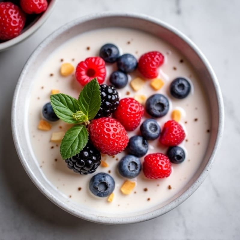 Cottage Cheese Protein Mousse with Mixed Berries