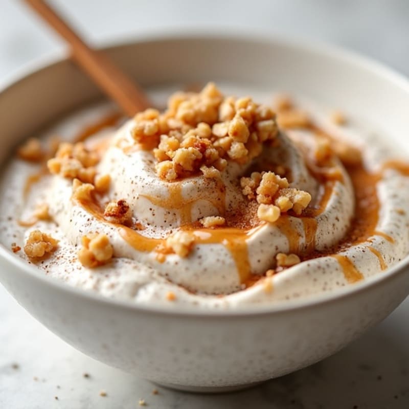 High-Protein Cinnamon Swirl Chia Pudding with Crunchy Walnuts