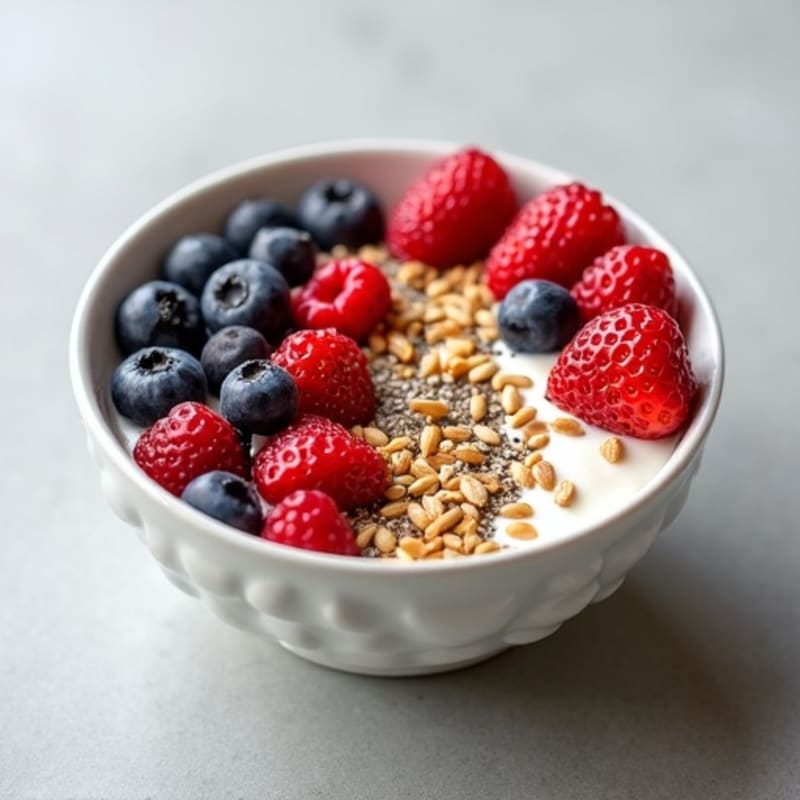 Creamy Vanilla-Berry Protein Yogurt Bowl