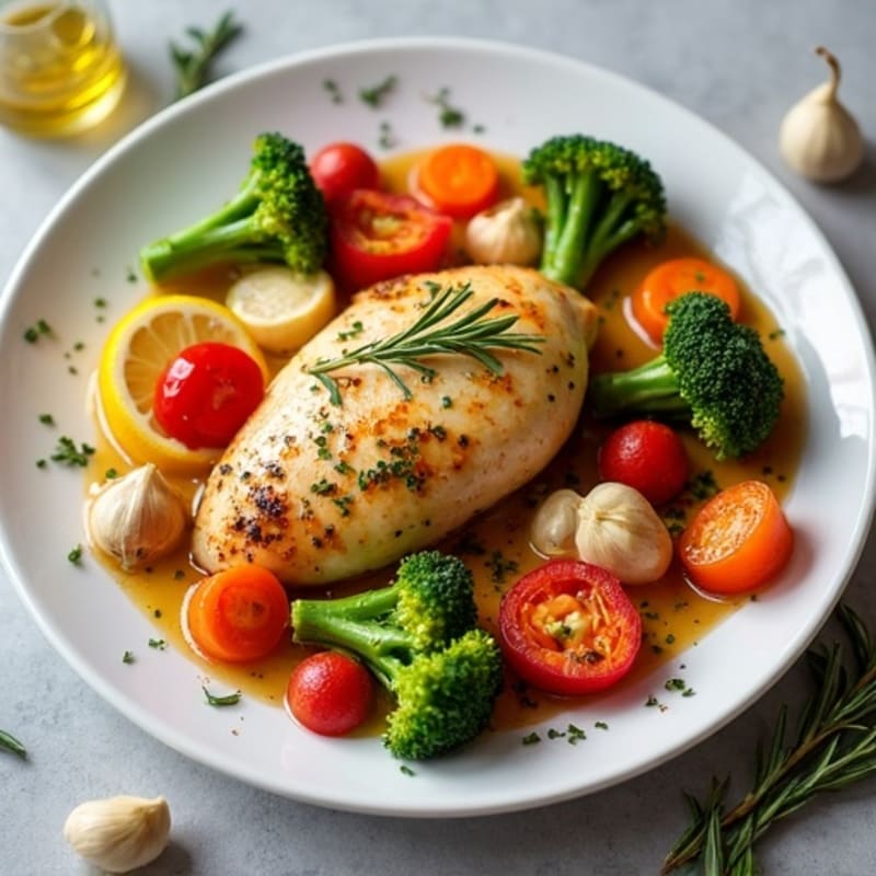 Sheet Pan Lemon Herb Chicken with Crispy Roasted Vegetables