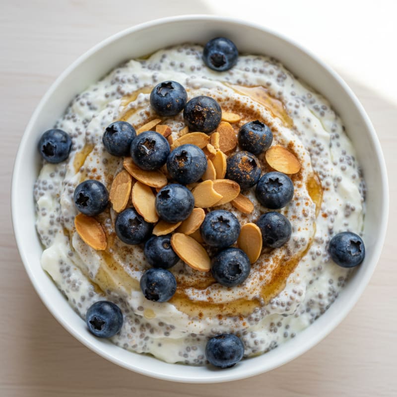 Blueberry Almond Chia Pudding