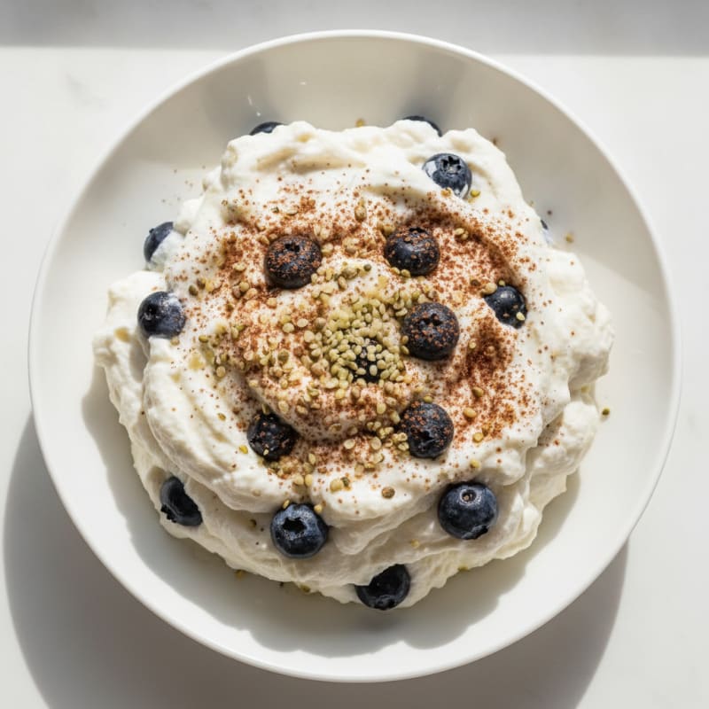 Silky Greek Yogurt Protein Mousse with Berries