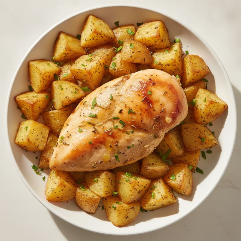 Herb-Roasted Chicken with Golden Potatoes