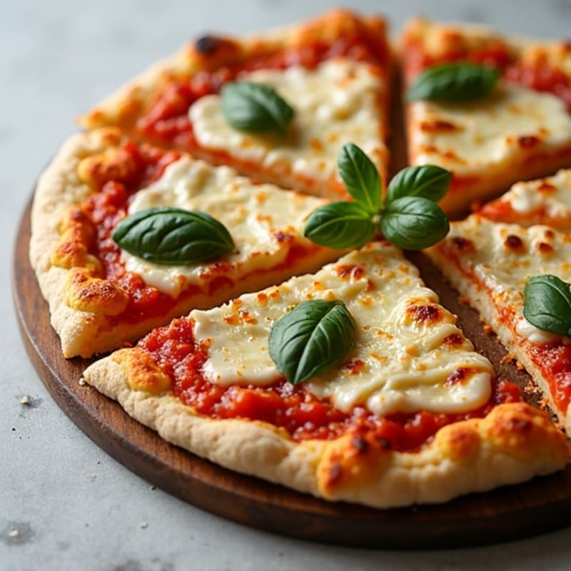 Crispy Cauliflower Crust Margherita Pizza with Chicken