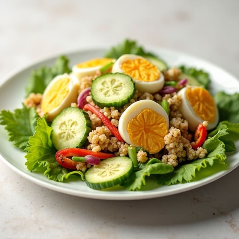 Egg Salad with Crunchy Vegetables and Quinoa
