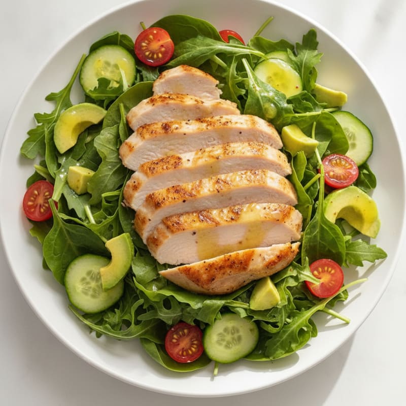 Seared Turkey and Avocado Salad with Lemon Vinaigrette