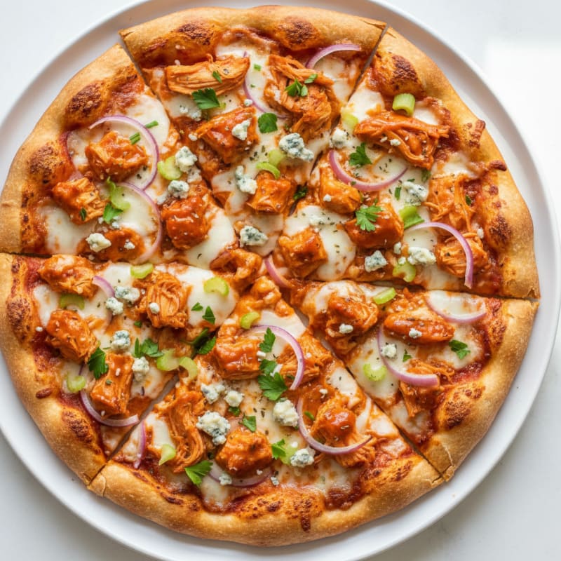 Buffalo Chicken Pizza with Blue Cheese