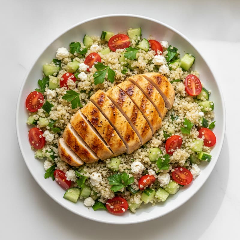 Lemon Herb Chicken and Quinoa Salad