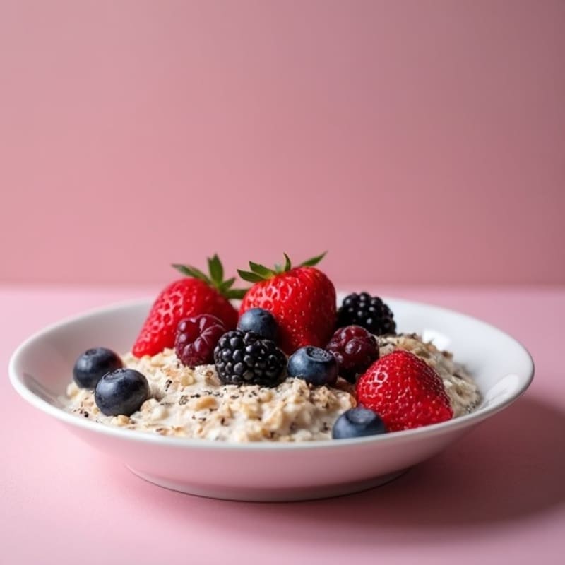 Creamy Berry Chia Overnight Oats