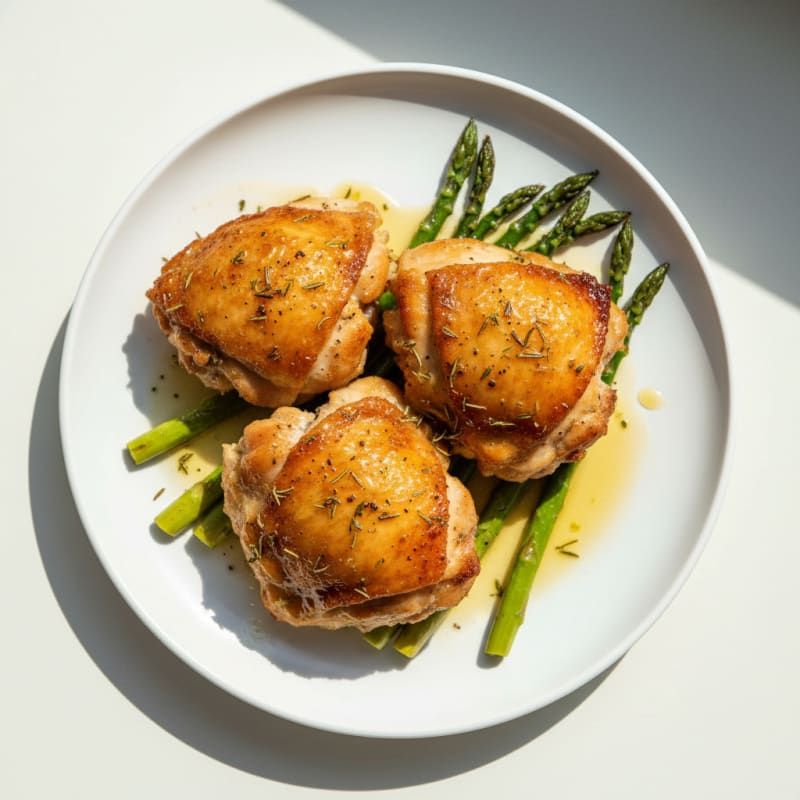 Crispy Lemon Herb Chicken Thighs
