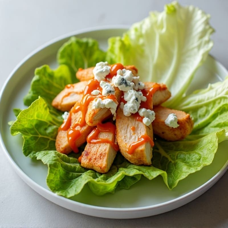 Spicy Buffalo Ranch Chicken Lettuce Wrap