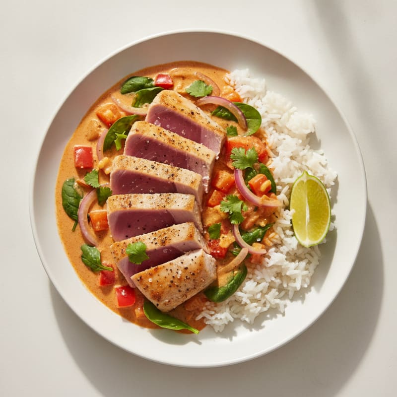 Tuna Coconut Curry with Jasmine Rice